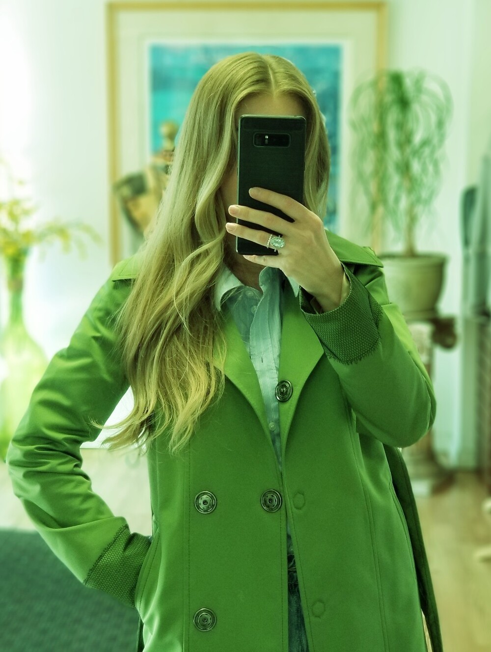 Alessandro Dell'Acqua  Green Trench Coat - Picture 16 of 16